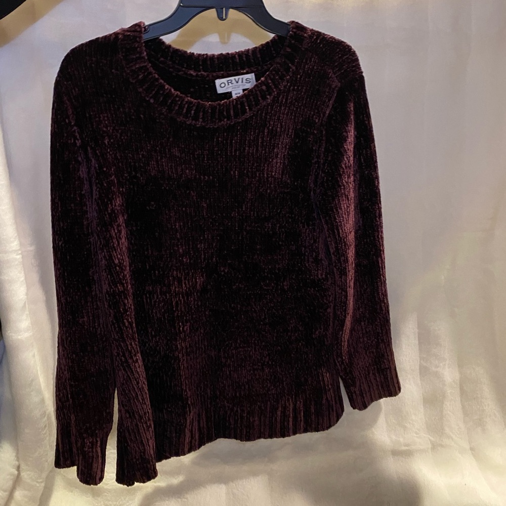 Purple Orvis sweater size M